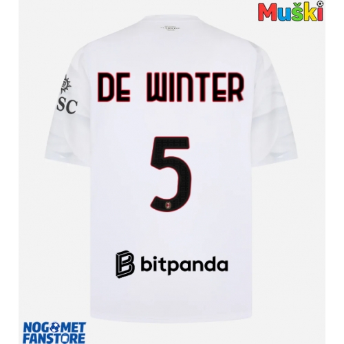 AC Milan Koni De Winter #5 Gostujuci Dres 2026-27 Kratak Rukav